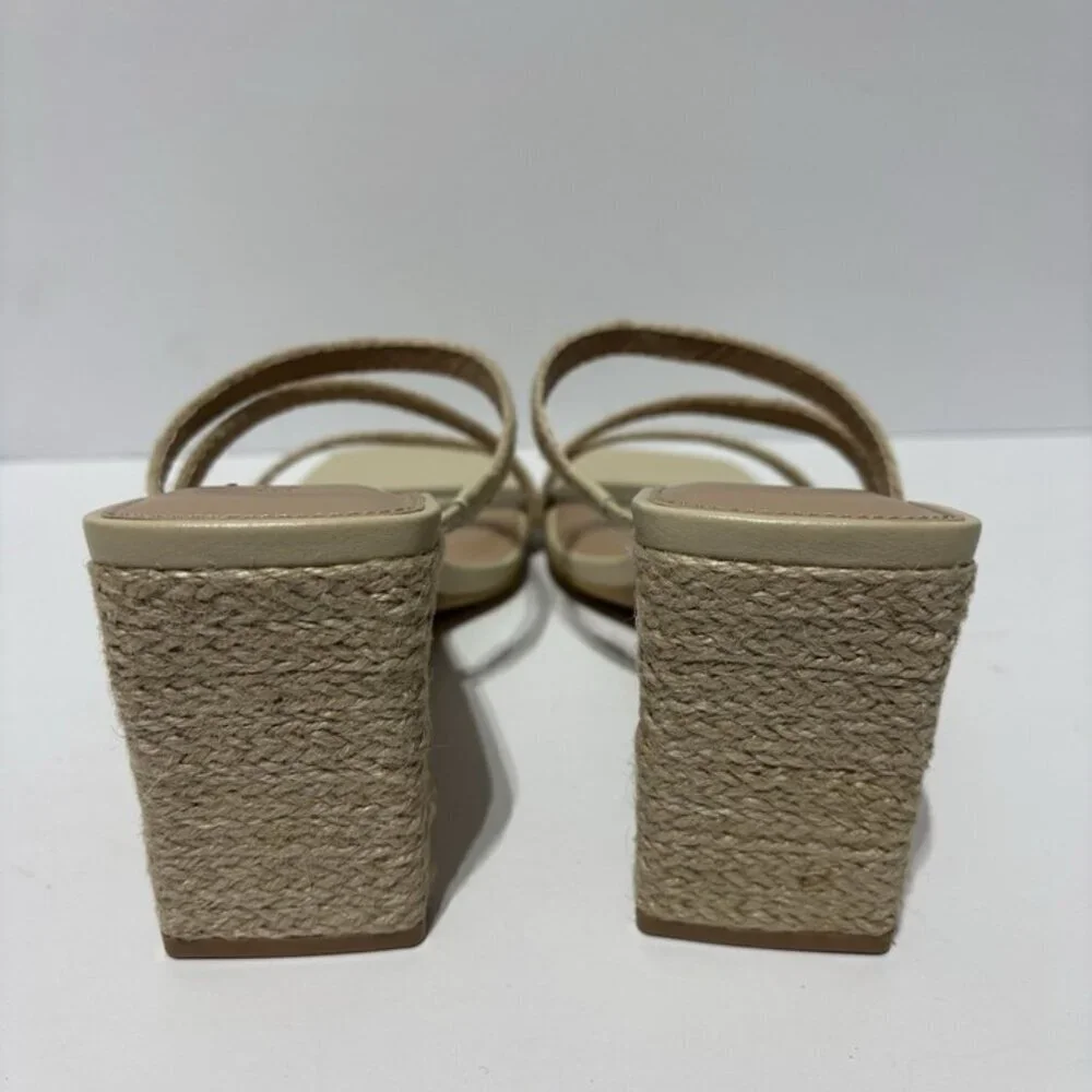 BCBGeneration Women’s Fisher, Natural Heeled Sandals, Size 10 M